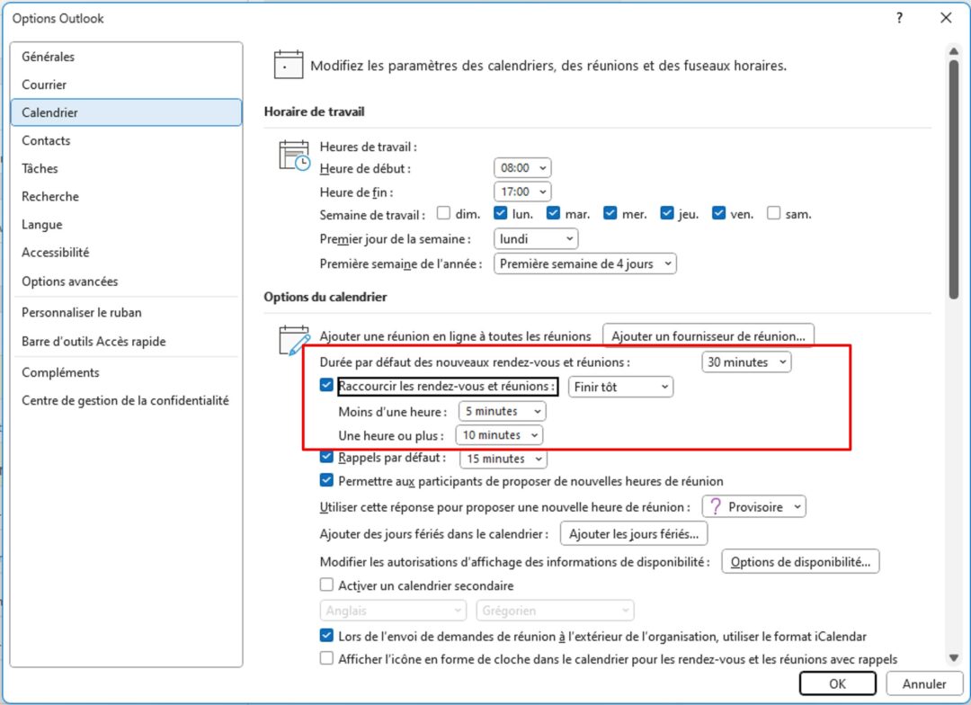 Faire Apparaitre L'agenda Outlook Sur La Page De Garde Android Outlook : Raccourcir les réunions - Misty'tips