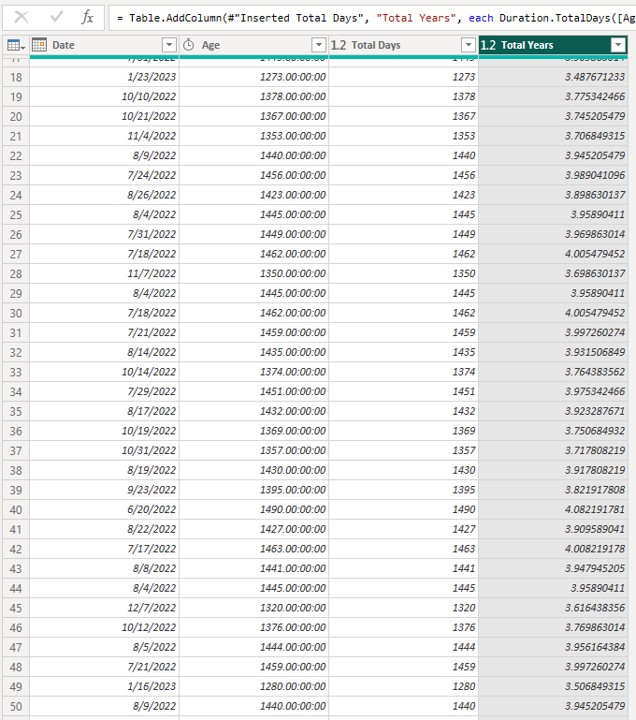 powerquery-age-calculation-03 Power Query Rendered Conversion Duration in Days and Years